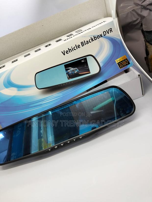 Rearview Mirror Dash Cam 4.3" 1080p Dual Lens With Motion Detect