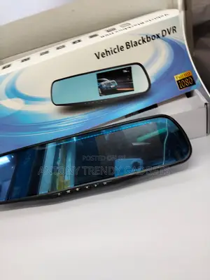 Rearview Mirror Dash Cam 4.3" 1080p Dual Lens With Motion Detect
