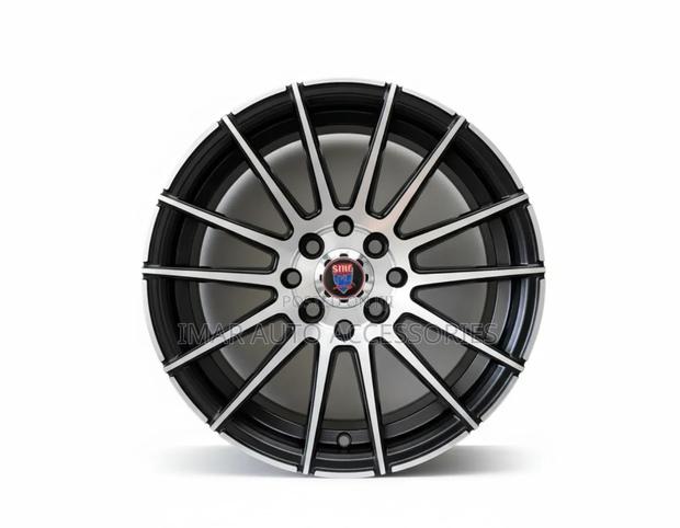 14 Inch v-Shaped Silver Semi-Offset Rims | Stylish Durable