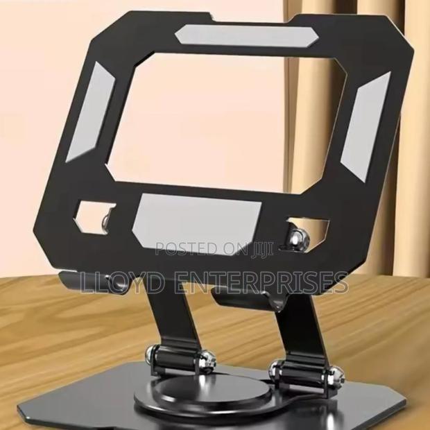 Black Carbon Steel Laptop Stand