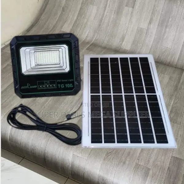 Jsot 100w Outdoor Security Solar Flood Light With Auto on/Off