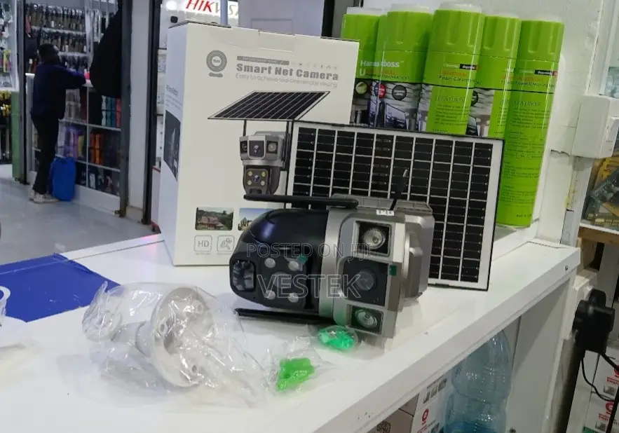 V380 4g Outdoor Dual Len 4mp Solar Battery Powered Camera CCTV Lte