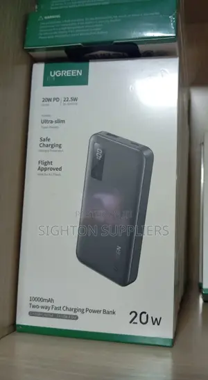 Ugreen 10000mah 20w Two-Way Fast Charging Power Bank Black