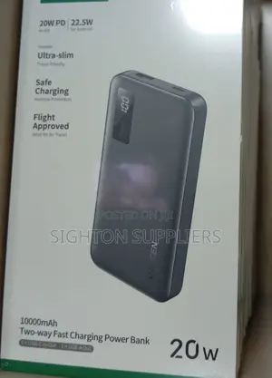 Ugreen 10000mah 20w Two-Way Fast Charging Power Bank Black