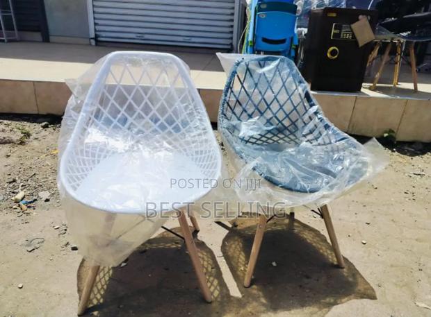 White/Black Mesh Eames Chair
