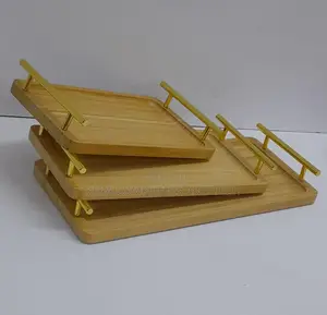 3in1 Serving Tray With Bamboo Handles