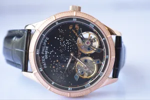 Patek Philippe Twin Tourbillon Moon Dial Watch
