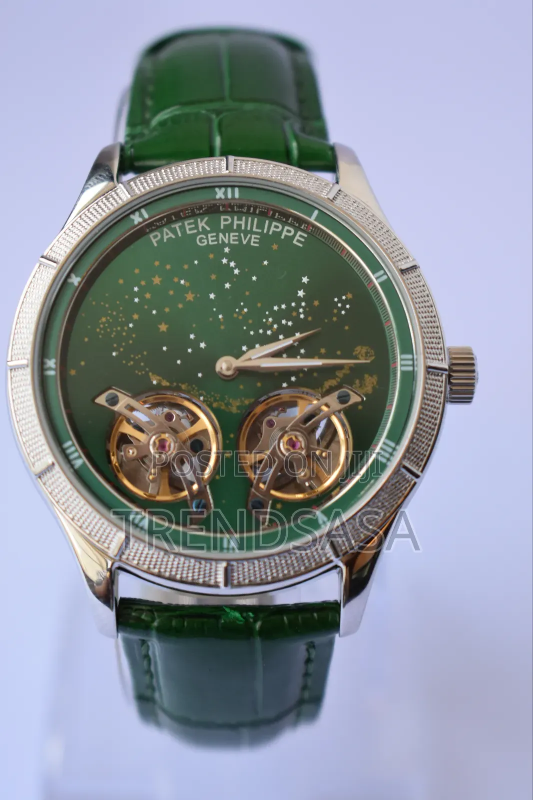 Patek Philippe Twin Tourbillon Moon Dial Watch