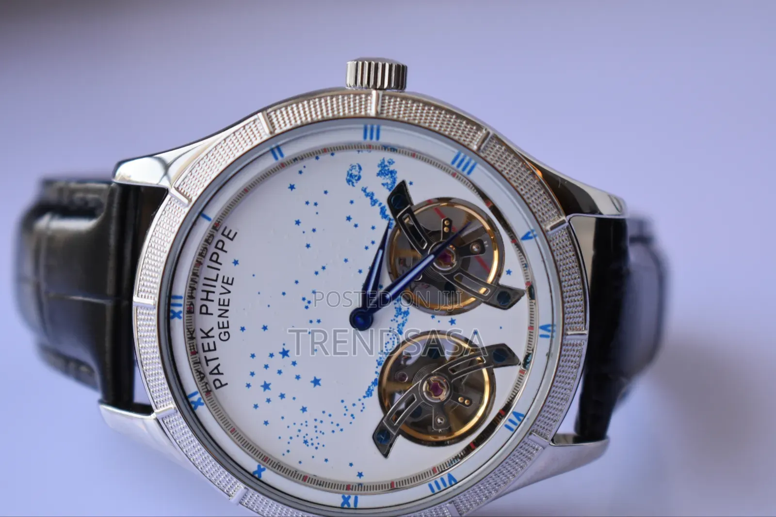 Patek Philippe Twin Tourbillon Moon Dial Watch