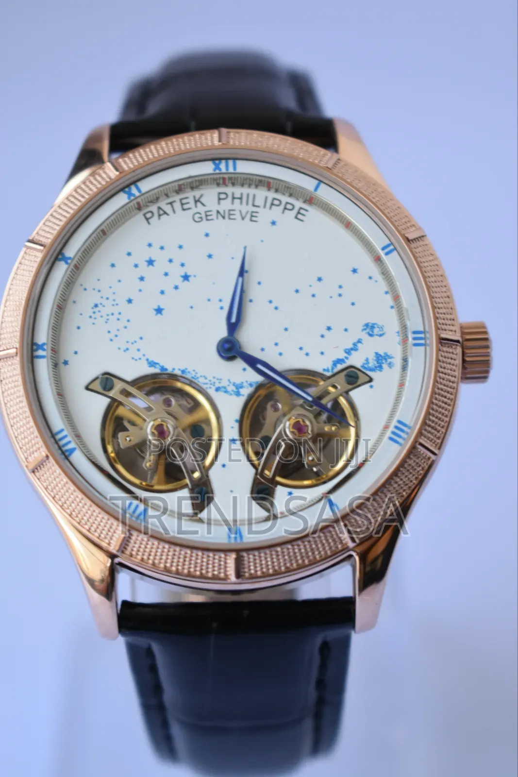 Patek Philippe Twin Tourbillon Moon Dial Watch