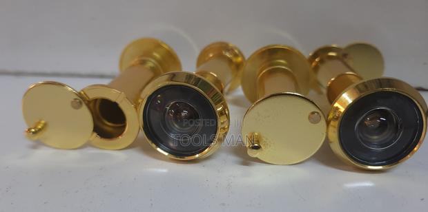 16mm Gold Door Viewer Peep /Spy Hole.Privacy Cover-gold.Adjustable
