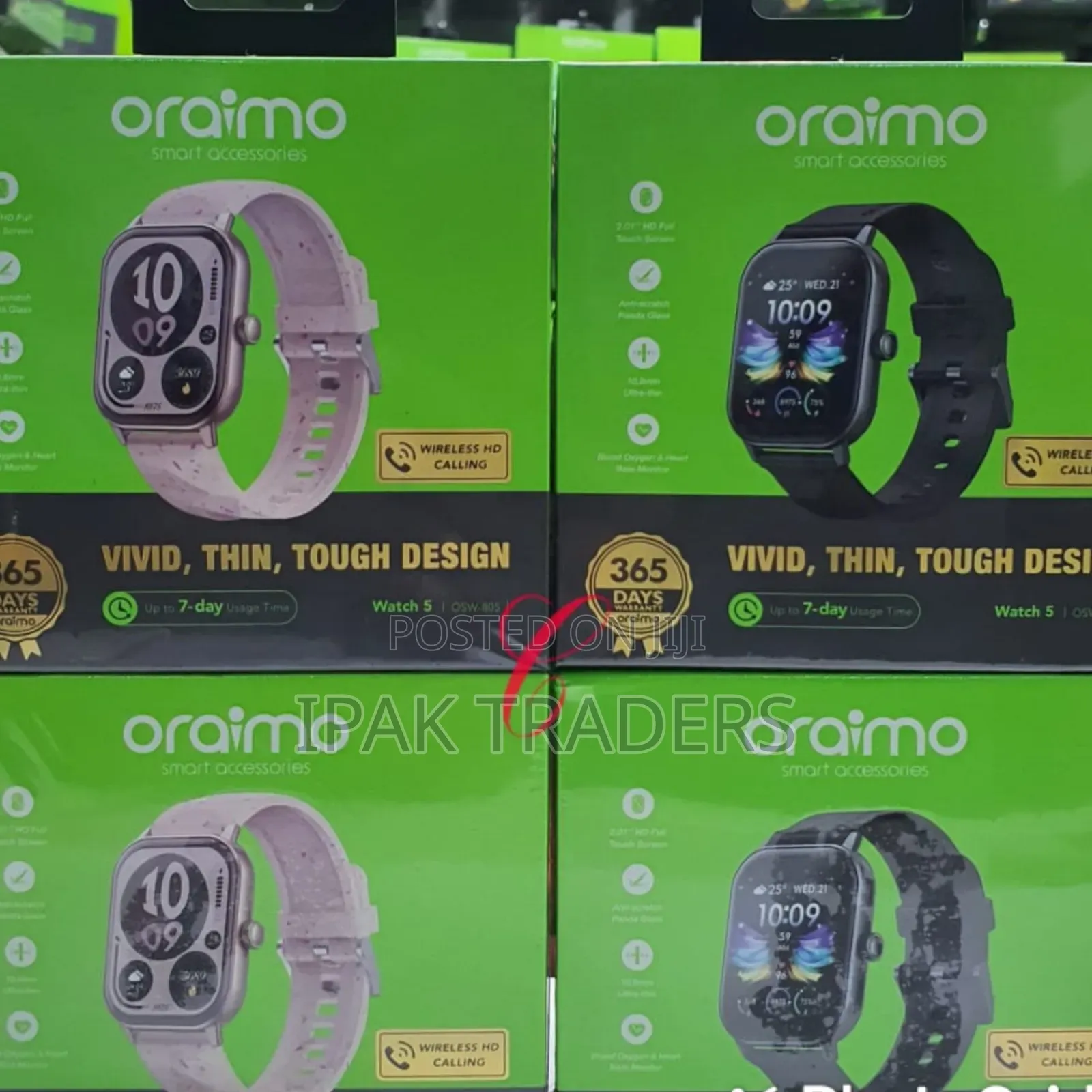 Oraimo Watch 5 Osw-805 2.01" Hd Panda Glass 1atm Smart Watch