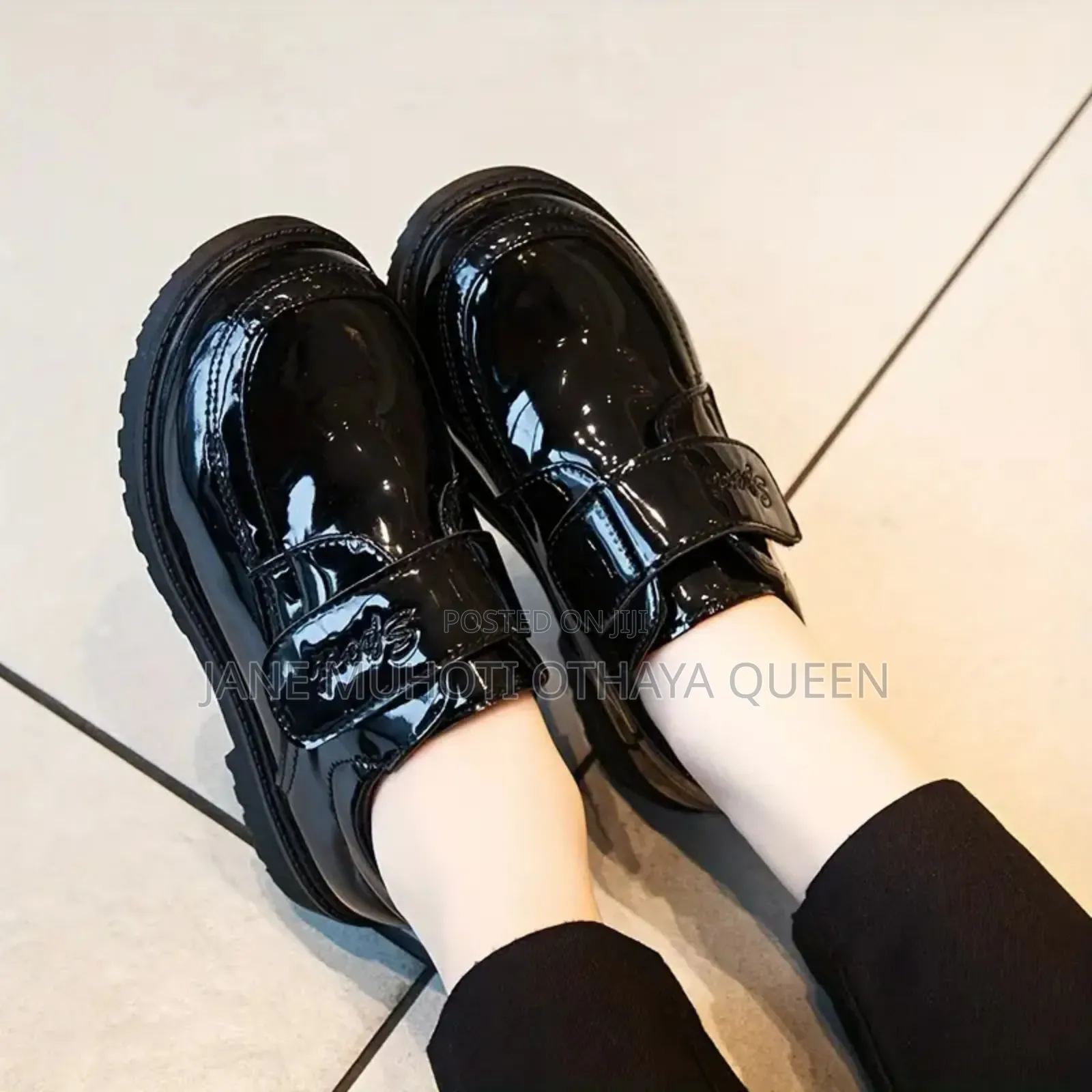  *Trendy Unisex Black Oxford Leather School Shoes