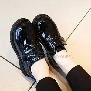  *Trendy Unisex Black Oxford Leather School Shoes
