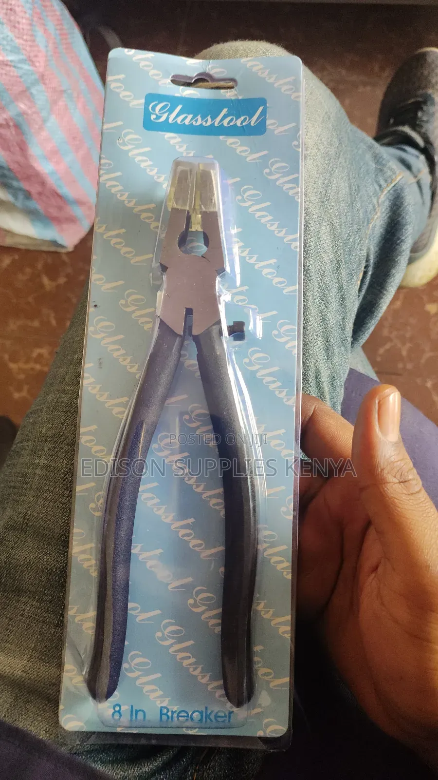 Glass Running Pliers Glass Breaking Plier Flat Nose 8" Score Line