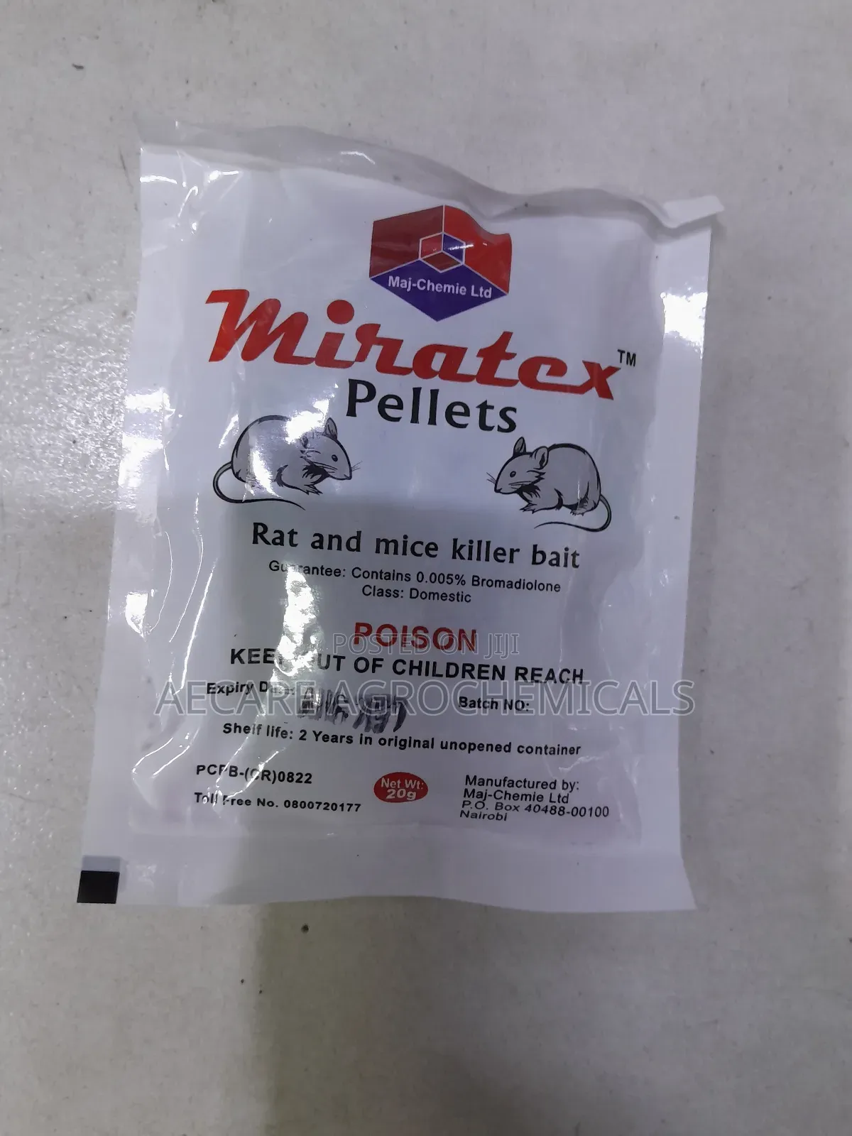 Miratex Rat and Mice Killer Bait Pellets 20grams