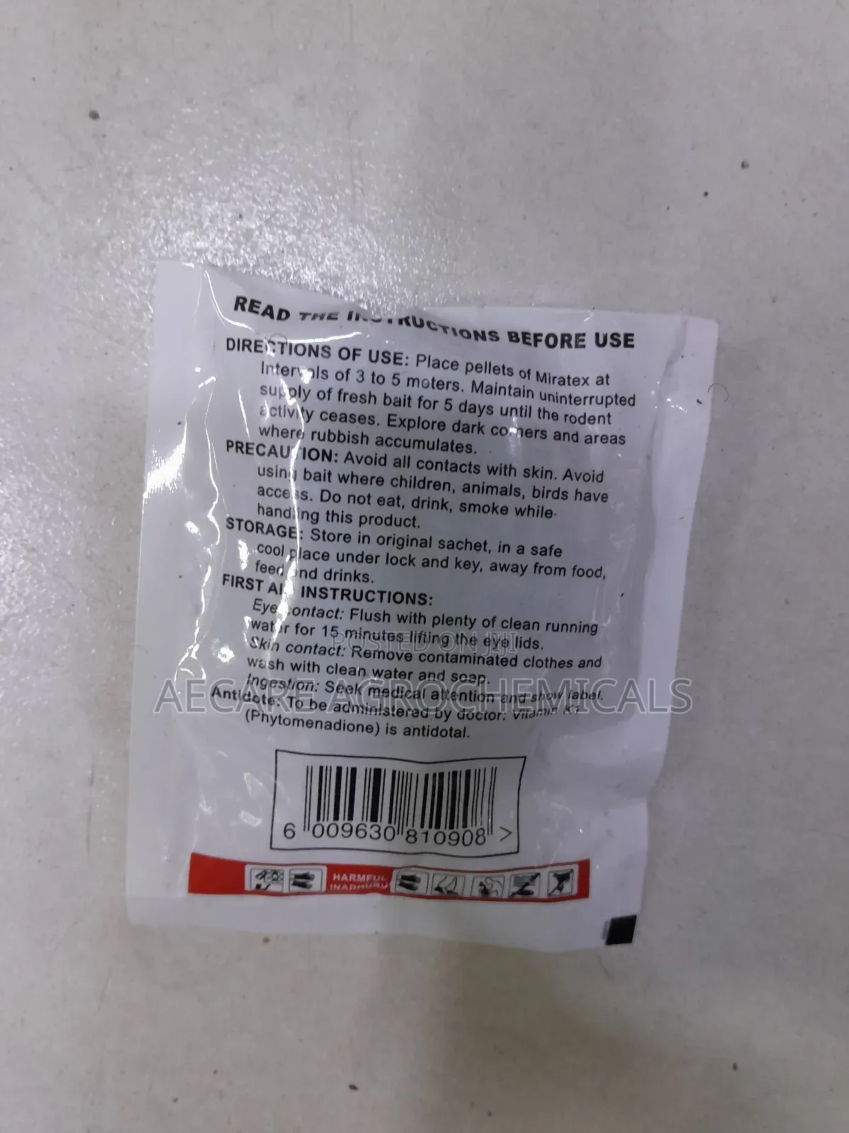 Miratex Rat and Mice Killer Bait Pellets 20grams