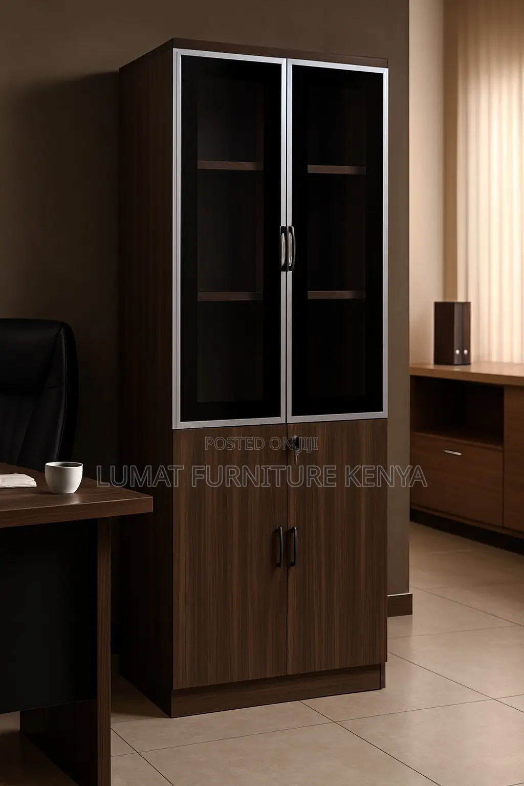 2-Door Wooden Office Cabinet