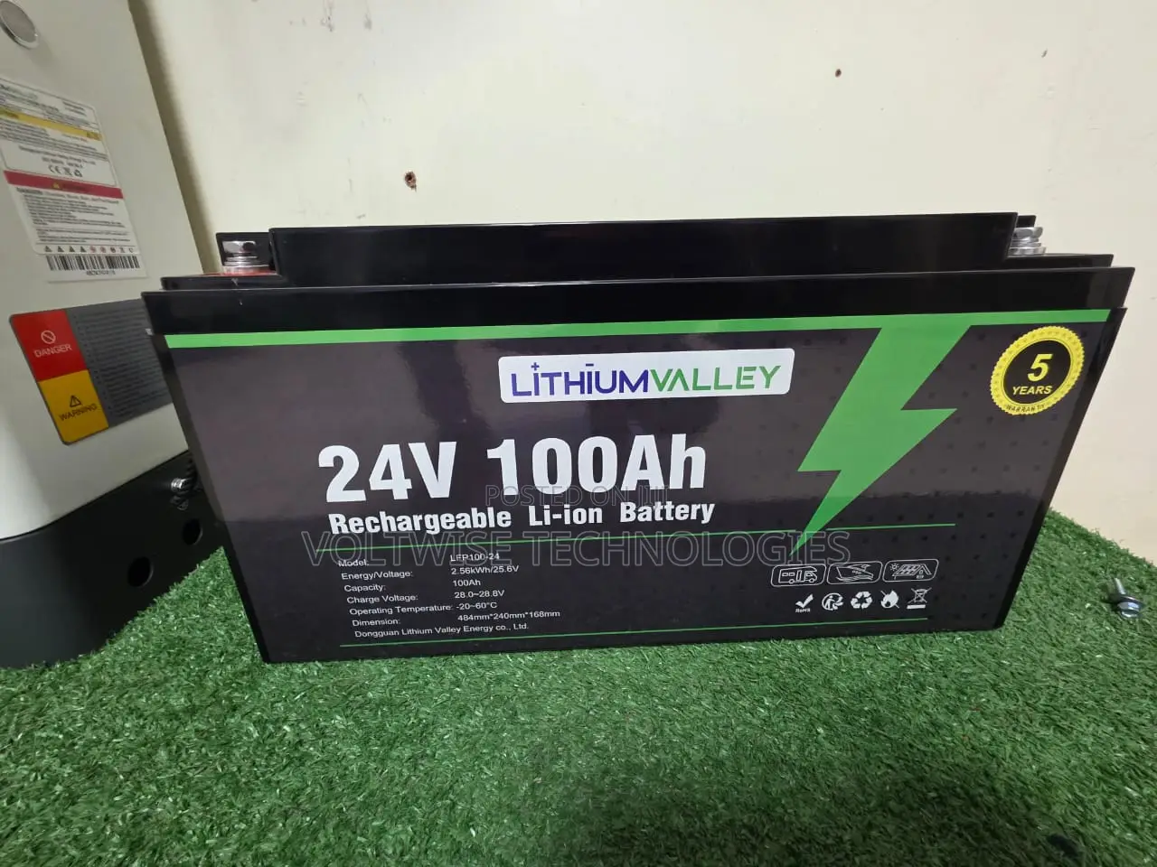 Lithium Valley 24v 100ah Li-Ion Battery