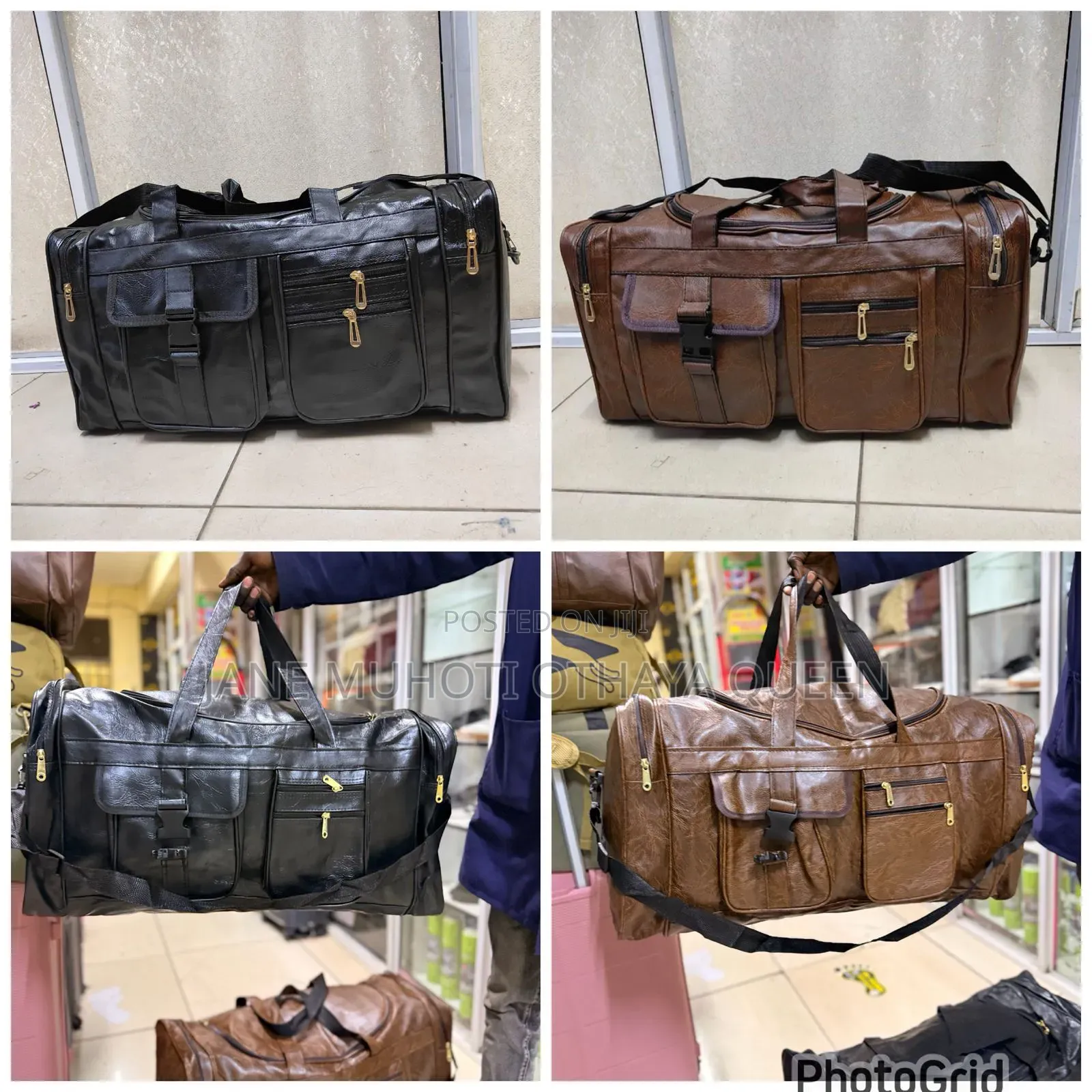 New in Pu Leather Travel Duffel Bag