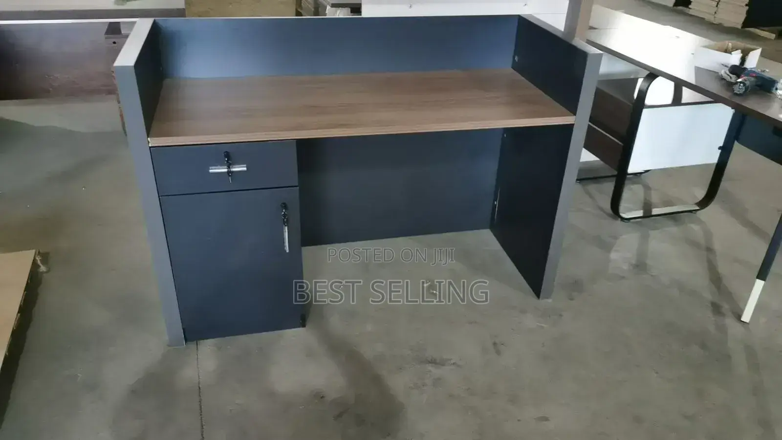 Dark Grey Reception Desk