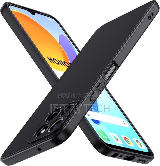 Ivoler Silicone Case for Honor 70 Flexible Tpu Matte Black - main view