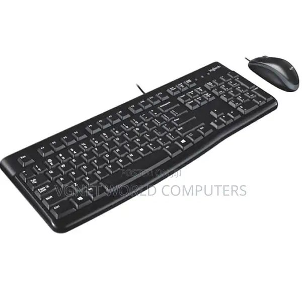 Logitech Mk120 Wired Desktop Set Keyboard/Mouse Usb Black