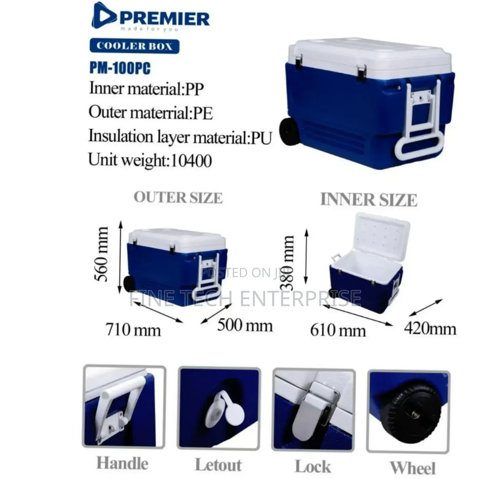 Premier 100l Cooler Box