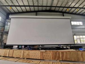 300×300 Cm Electric Projector Screen – Motorized, Smooth Effortles - thumbnail 2