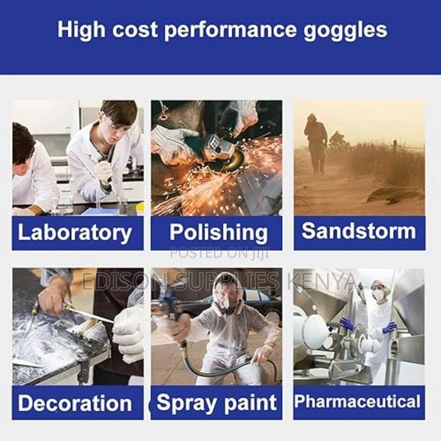 Safety Goggles Eye Wear Protection Anti-fog Protective Safety Glasses - thumbnail 7