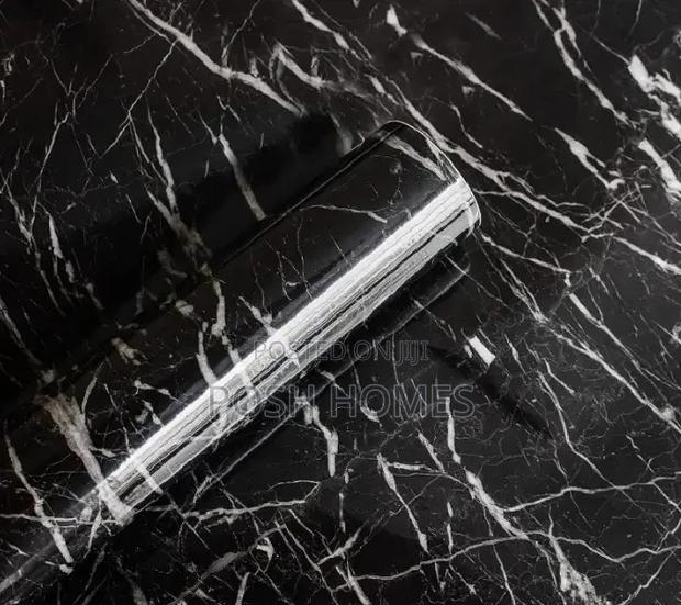 Black Marble Self Adhesive Contact Papers
