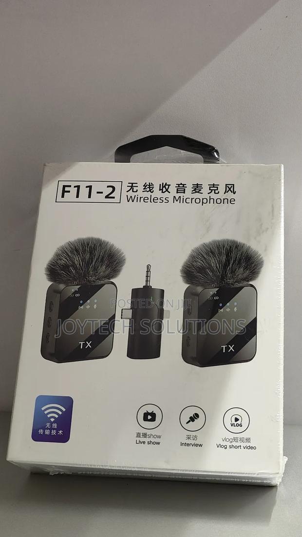 Wireless Microphone 2:1 F11-2 Lavalier Microphone for Contect Creation