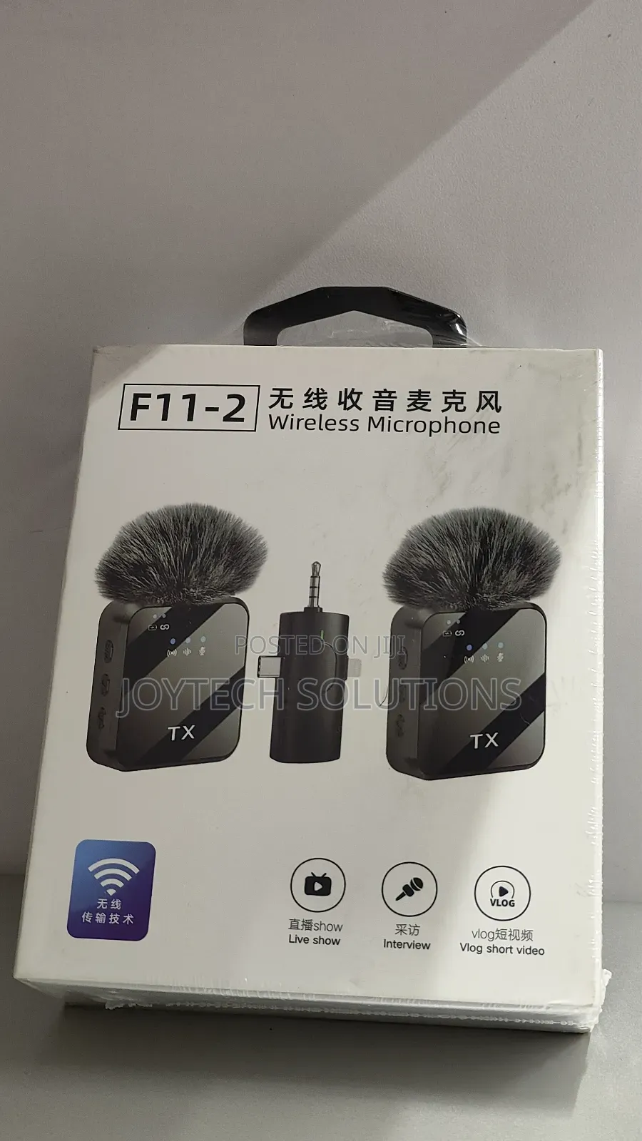 Wireless Microphone 2:1 F11-2 Lavalier Microphone for Contect Creation