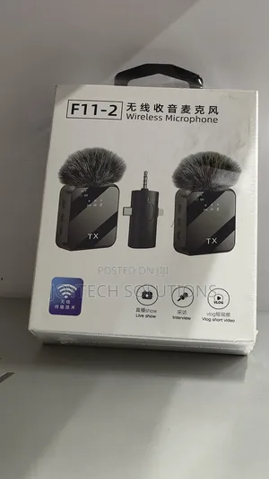 Wireless Microphone 2:1 F11-2 Lavalier Microphone for Contect Creation