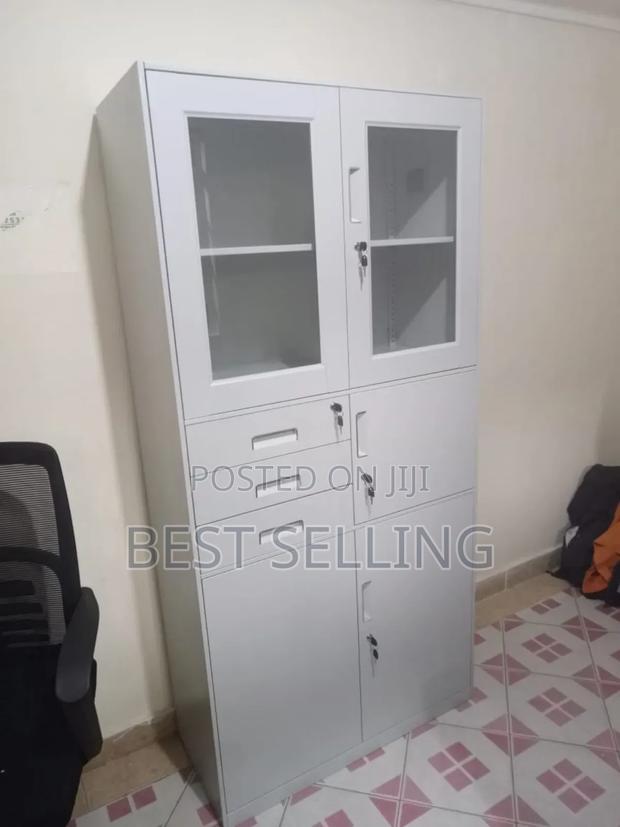 White 2door Bookshelf/File Cabinet