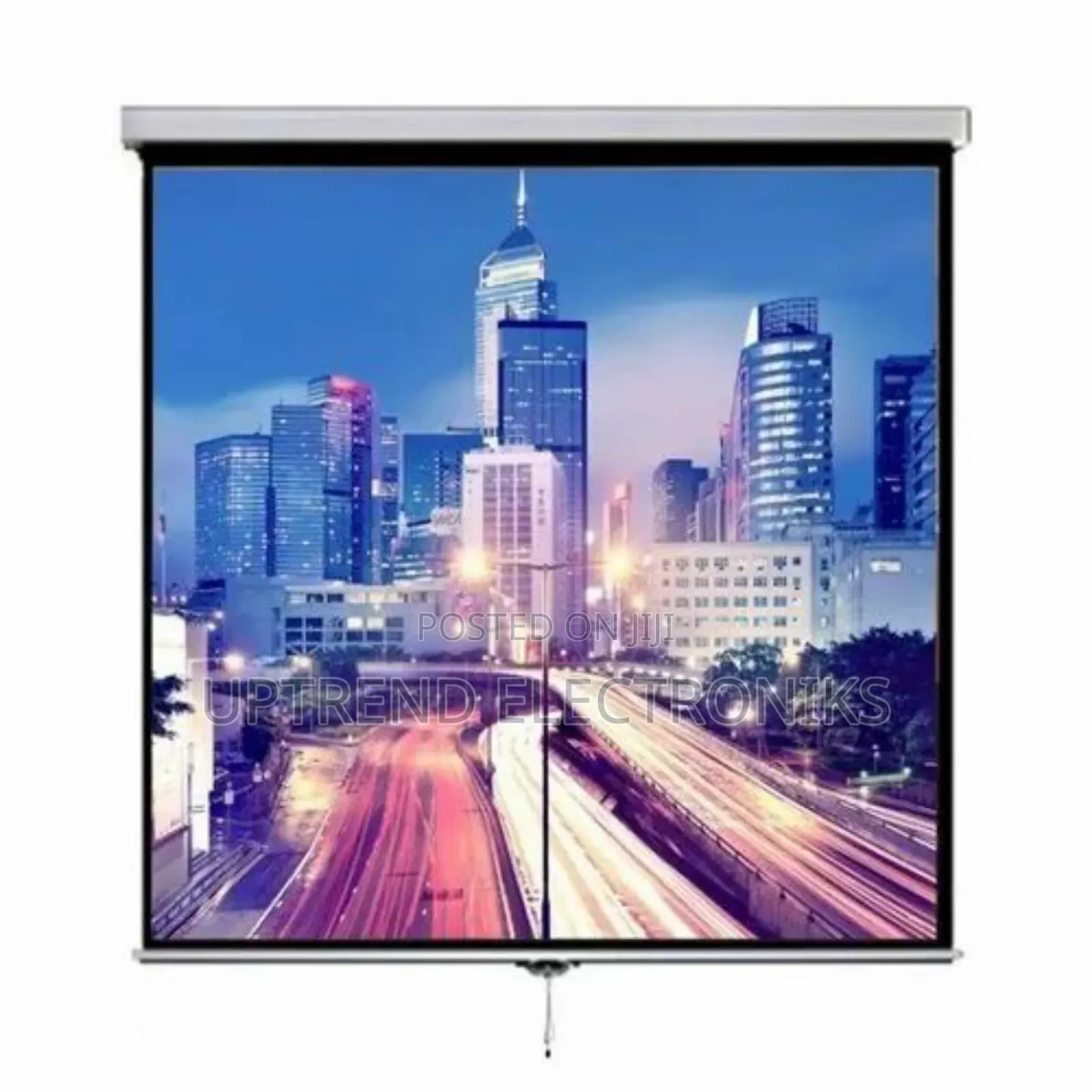 150×150 Manual Projector Screen – Smooth Pull-Down,Super Clear Display