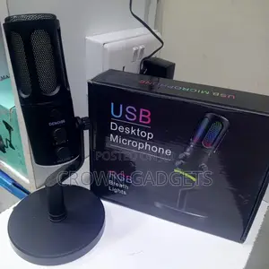 RGB Usb Desktop Microphone With Noise Cancel Echo Control