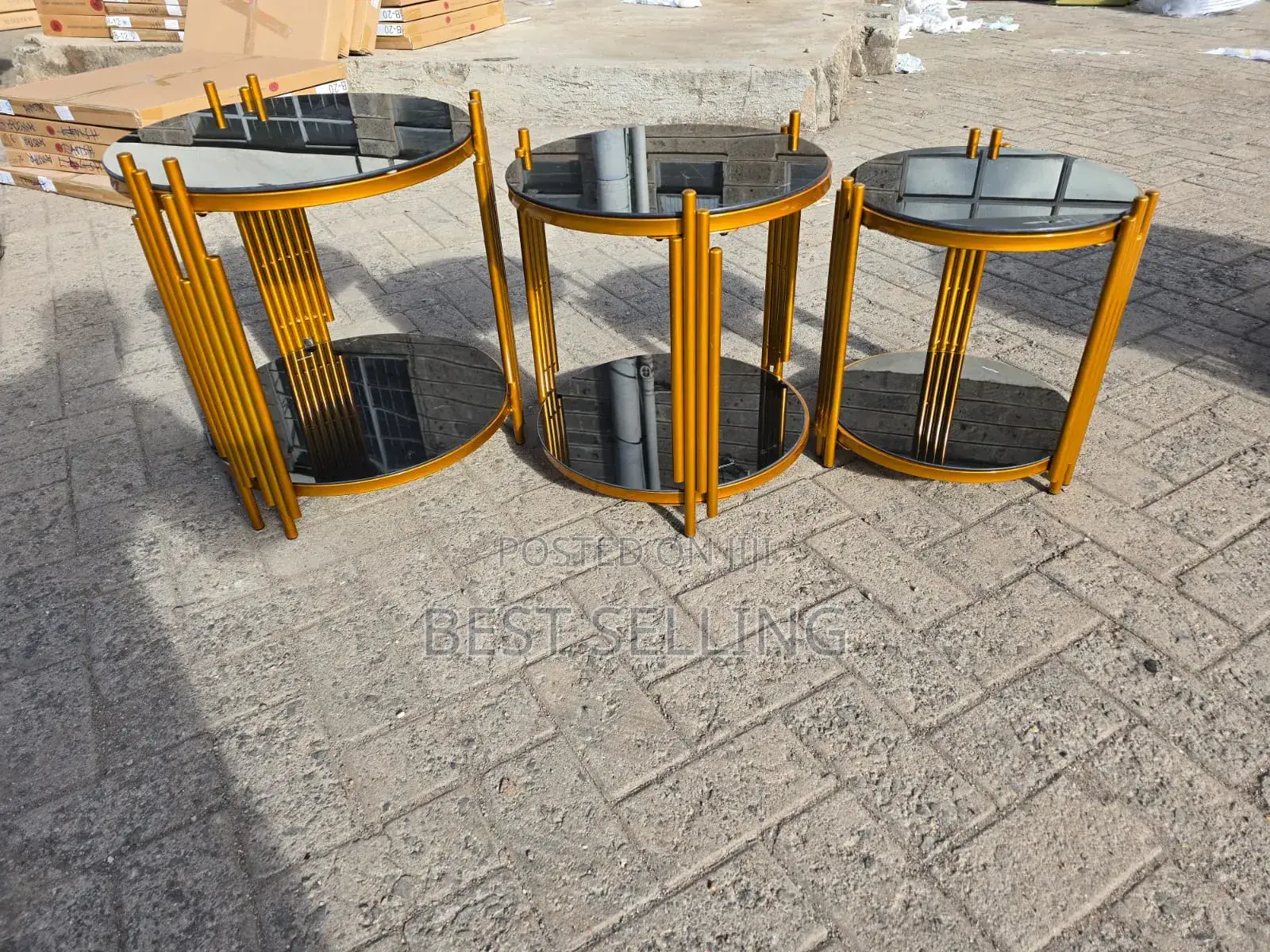 3 Set Black Coffee Table
