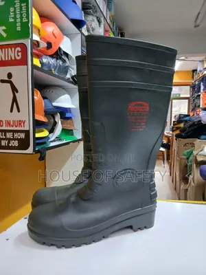Rain Boots With Metal Toe Cap