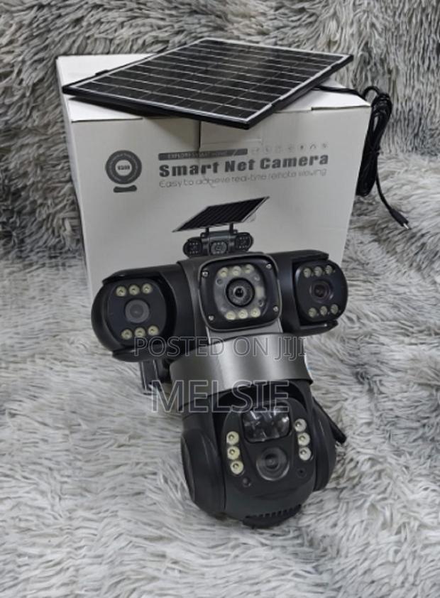 4g Triple Lens Solar PTZ Camera 4g Lte for Remote Access