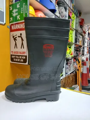 Rain Rubber Gumboots With Metal Cap