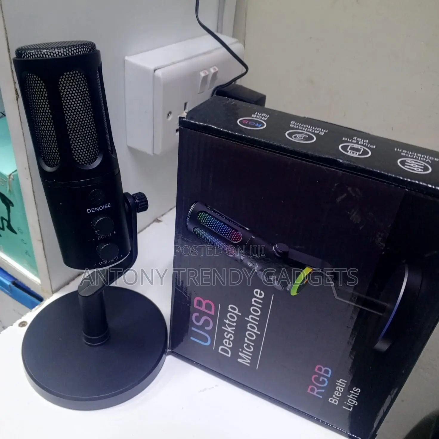 Usb Rgb Gaming Microphone With Noise Cancel & Echo Control