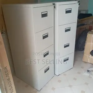 White 4 Drawers File Cabinet