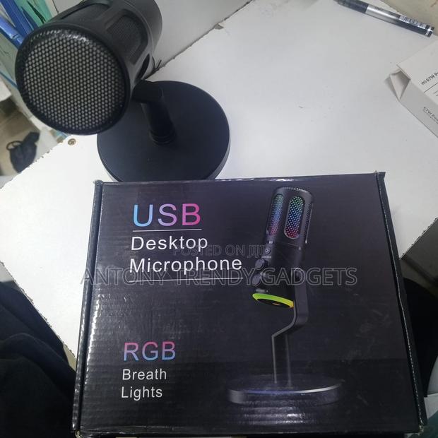 Usb Desktop Mic With Volume, Echo & Mute – Rgb Lighting - thumbnail 2