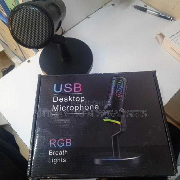 Usb Desktop Mic With Volume, Echo & Mute – Rgb Lighting - thumbnail 4