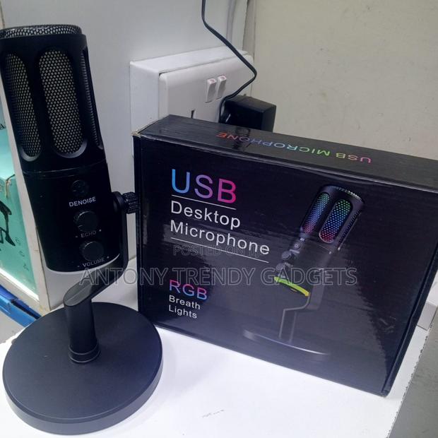 Condenser Usb Mic With Noise Reduction & Rgb Lights