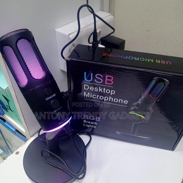 Condenser Usb Mic With Noise Reduction & Rgb Lights - thumbnail 3