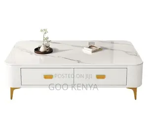 Home Table; Designer MDF Coffee Table With Tempered Glass Surface