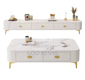 Home Table; Designer MDF Coffee Table With Tempered Glass Surface