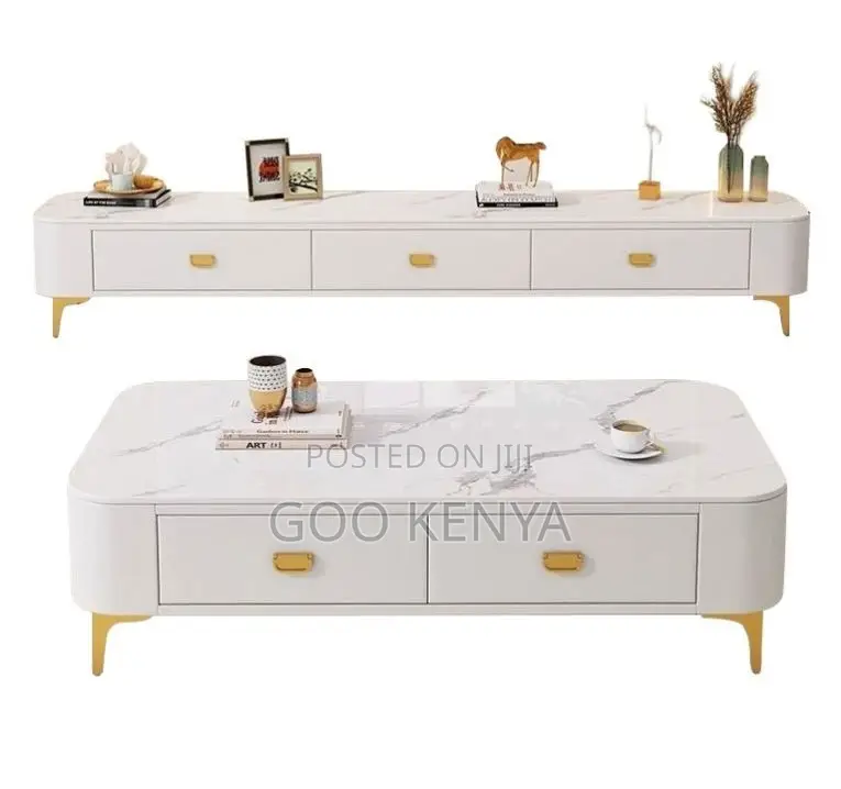 Home Table; Designer MDF Coffee Table With Tempered Glass Surface